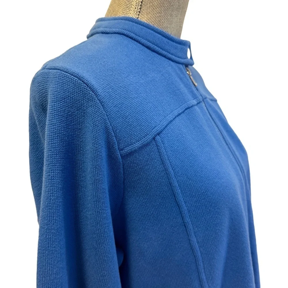 Lauren Ralph Lauren Blue Knit Cardigan Sweater Jacket, Size 1X - Picture 2 of 7